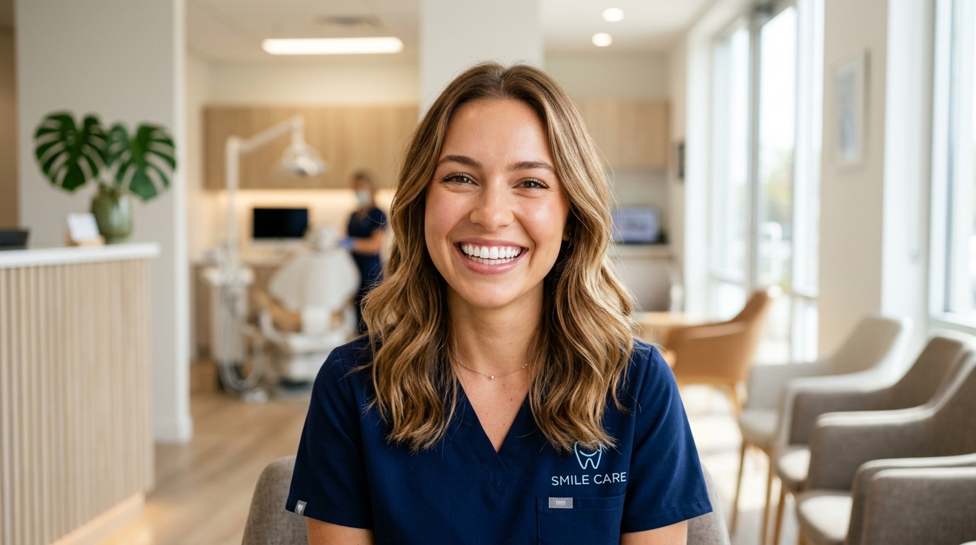 Patient smiling after dental treatment